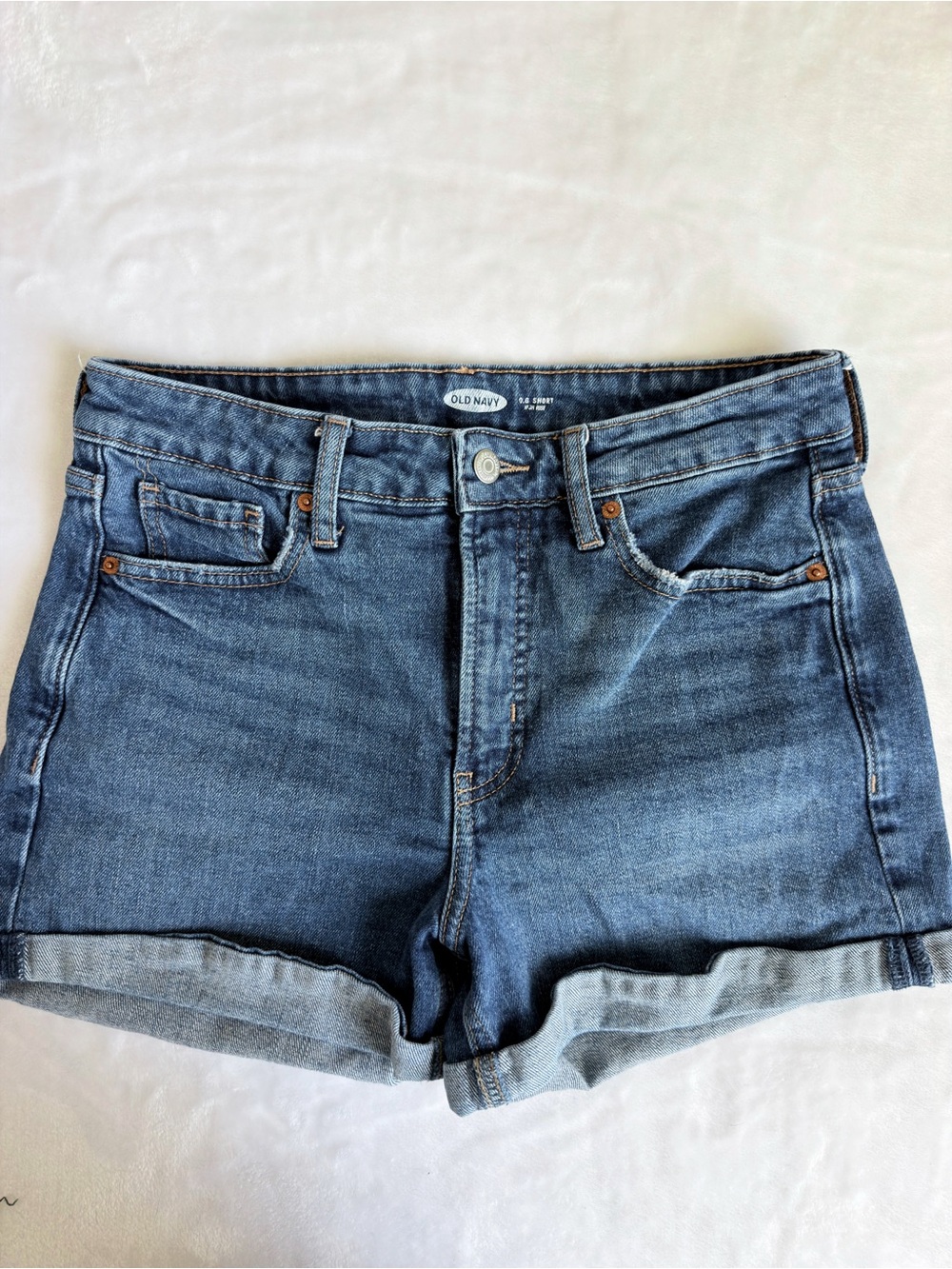 Old Navy Medium Blue Denim Cuffed Women's Shorts